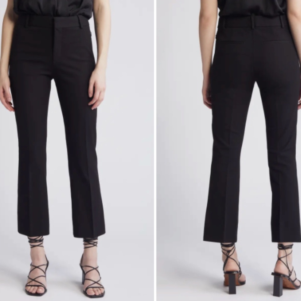 FRAME Le Crop Mini Boot Black Trousers Size 2